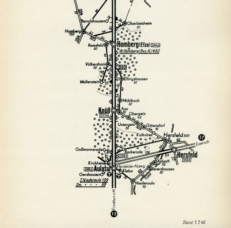 Blatt 11b Strecke 28 Kassel - Bad Hersfeld